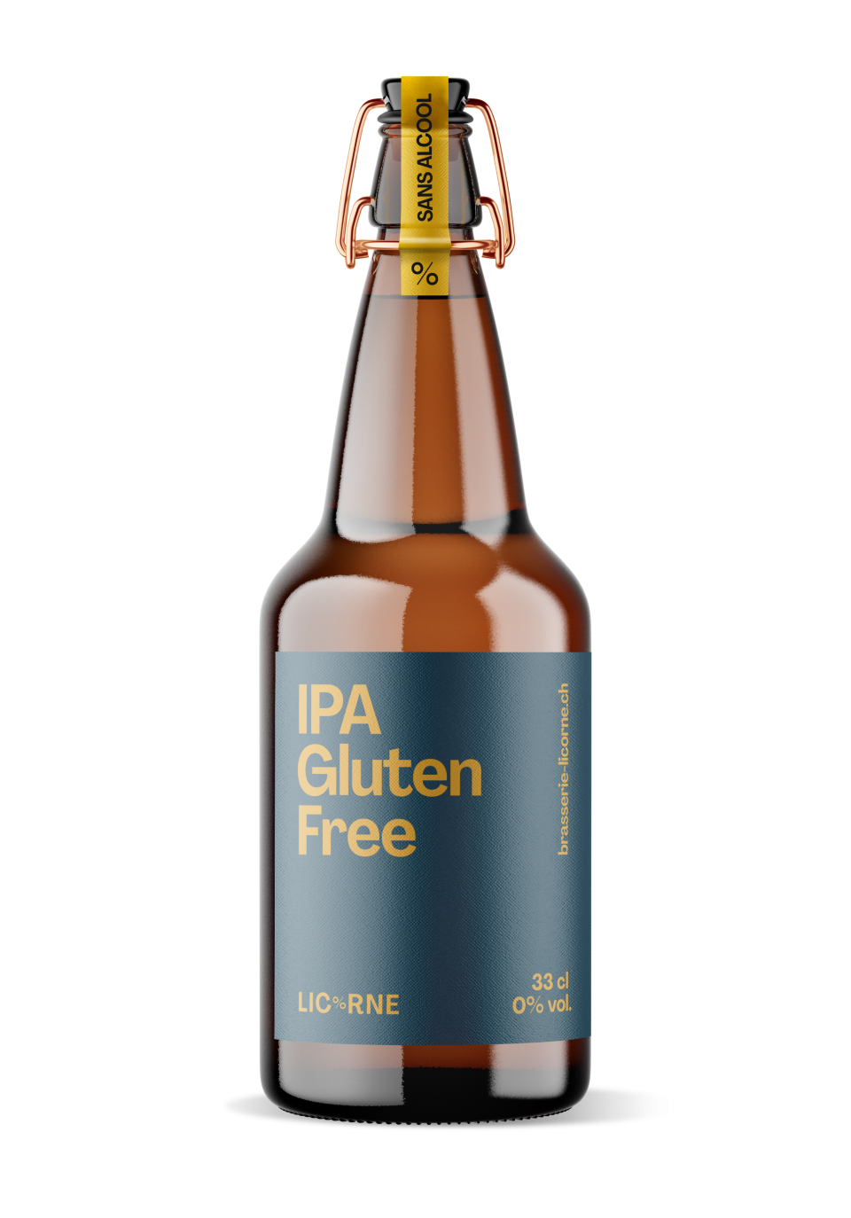 photo of a licorne beer of the ipa glutenfree type.